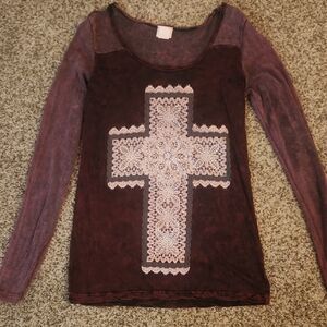 Daytrip Maroon Long Sleeve Top